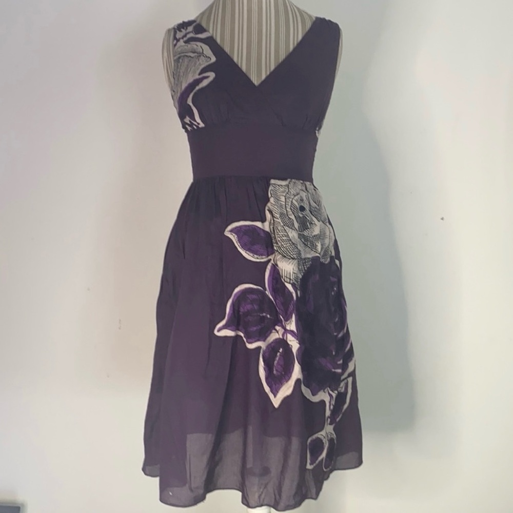 Anthropology lithe floral dress